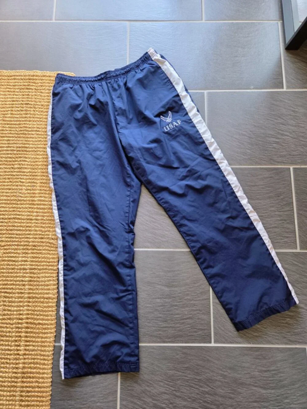 Soffe USAF Navy Blue White Track Pant Athletic PT Gear - XL